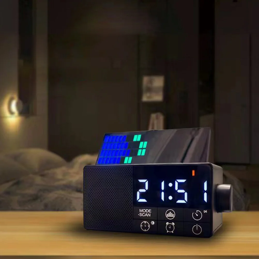 Clock Radio Speaker Alarm Decor Digital Wireless Square Bedroom Accessories