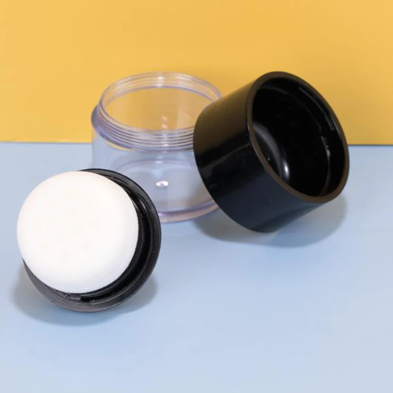 Powder Case With Mushroom Sponge Puff Portable Loose Powder Box With Mirror Travel Diy Cosmetic Foundation Powder Box