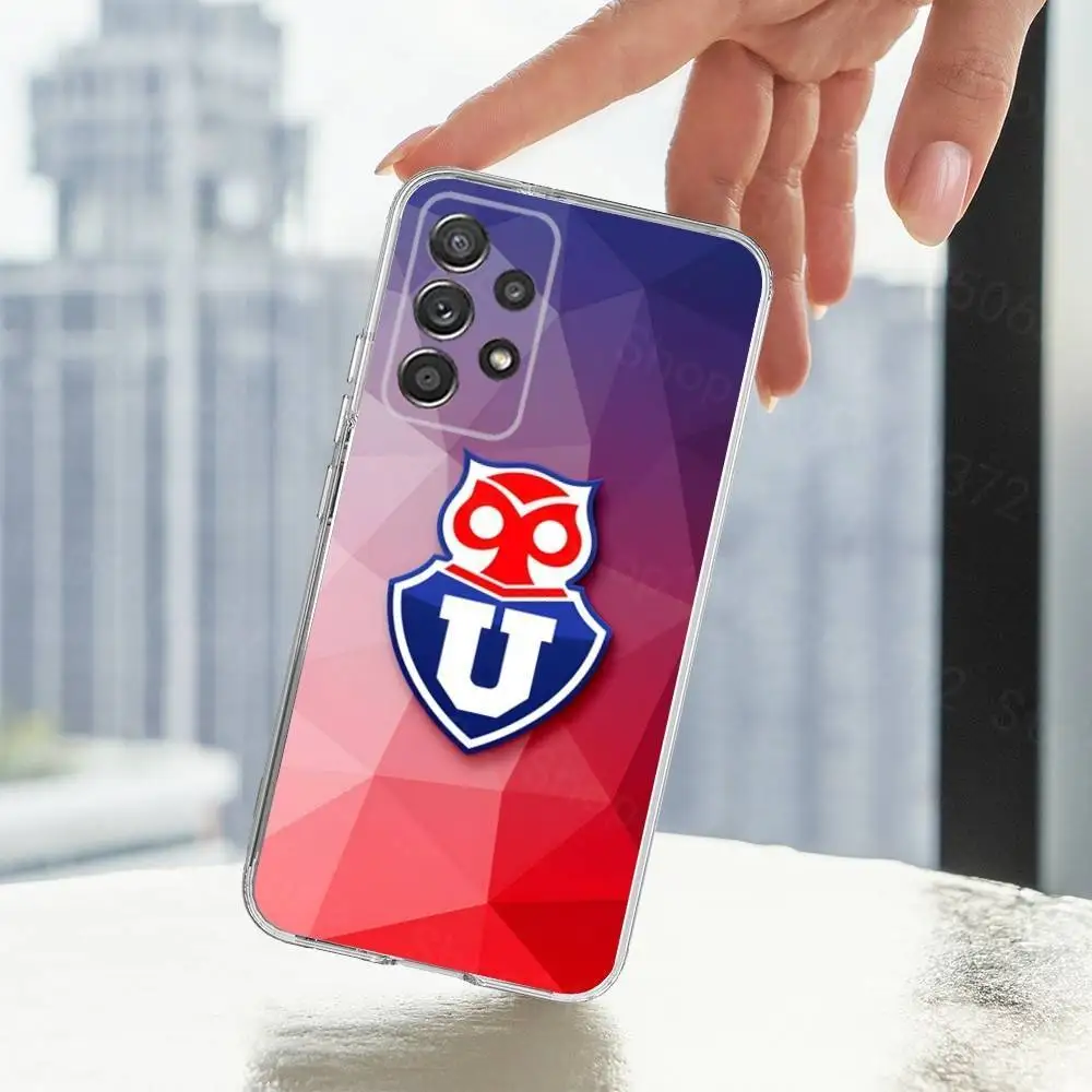 Capa de telefone com logotipo c-chile u-university para samsung s30, s23, s22, s21, s20, ultra, fe, lite, s10, s9, s8, pius, transparente, capa de silicone