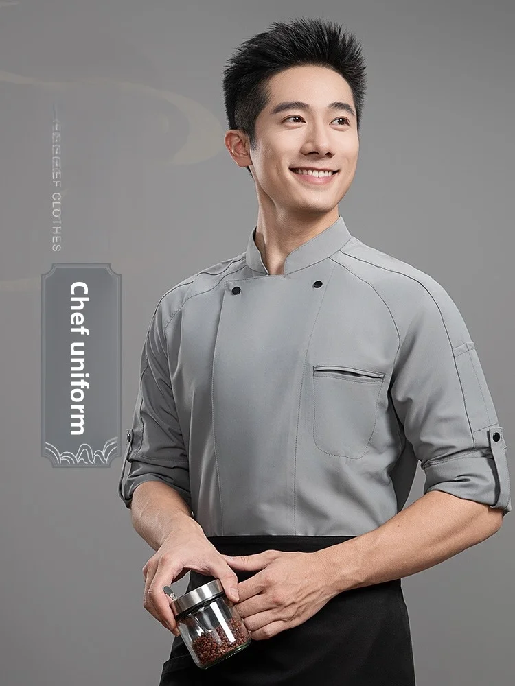 

Теплая рабочая одежда шеф-повара с длинными рукавами для ресторана, отеля, кухонная форма, осенне-зимняя одежда для повара