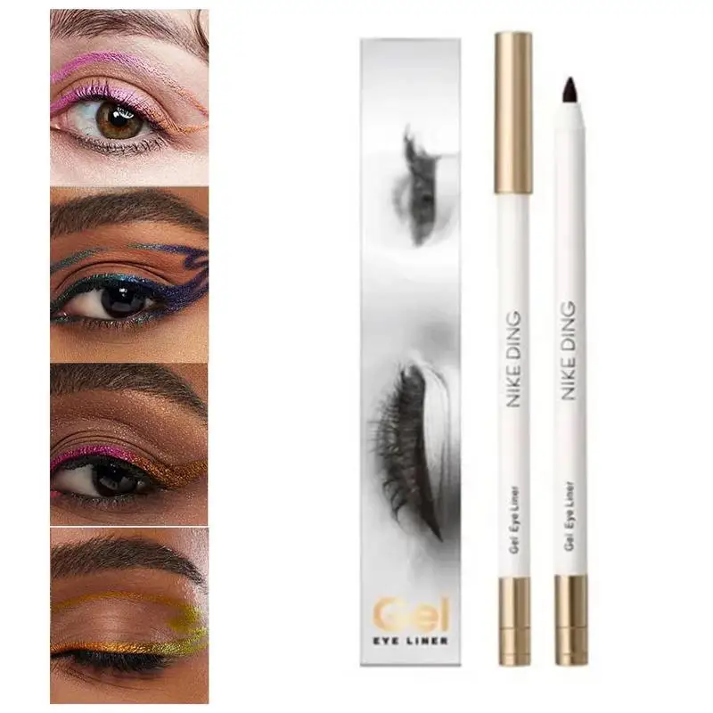 Eyeliner Gel Pen Waterproof Eyeliner Gel Pencil Smudge-proof Eye Liners Easy Wear High Pigment Matte Eyeliner Black Brown Color