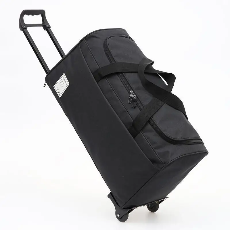 

Восстанавливаемая дорожная сумка из ткани быка с колесами, сумка с двойным плечевым ремнем, сумка для посадочного самолета, новая молодежная мужская сумка-сумка Sle