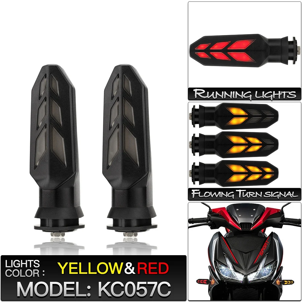 2PCS Motorcycle Turn Signal LED Indicator Tail Lamp for Honda VARIO150 CB150 CB300 WINNER 150 ADV 150 Amber & Red