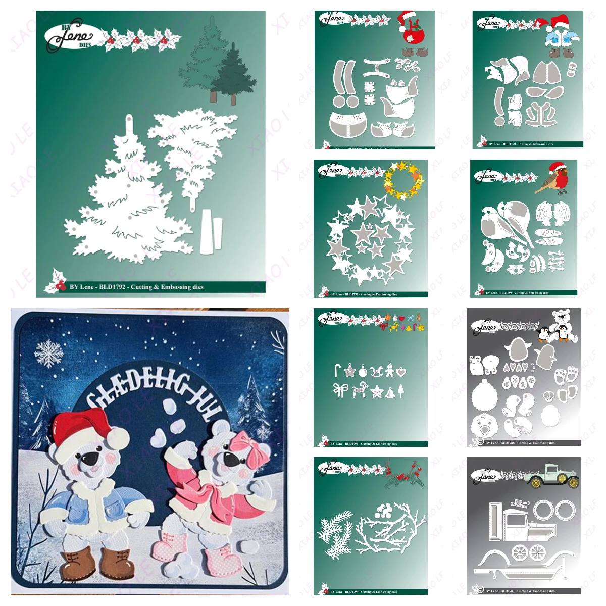 

Merry Christmas Branches and Berries Metal Cutting Dies for DIY Craft Making Greeting Card Scrapbooking 2025 New Arrival