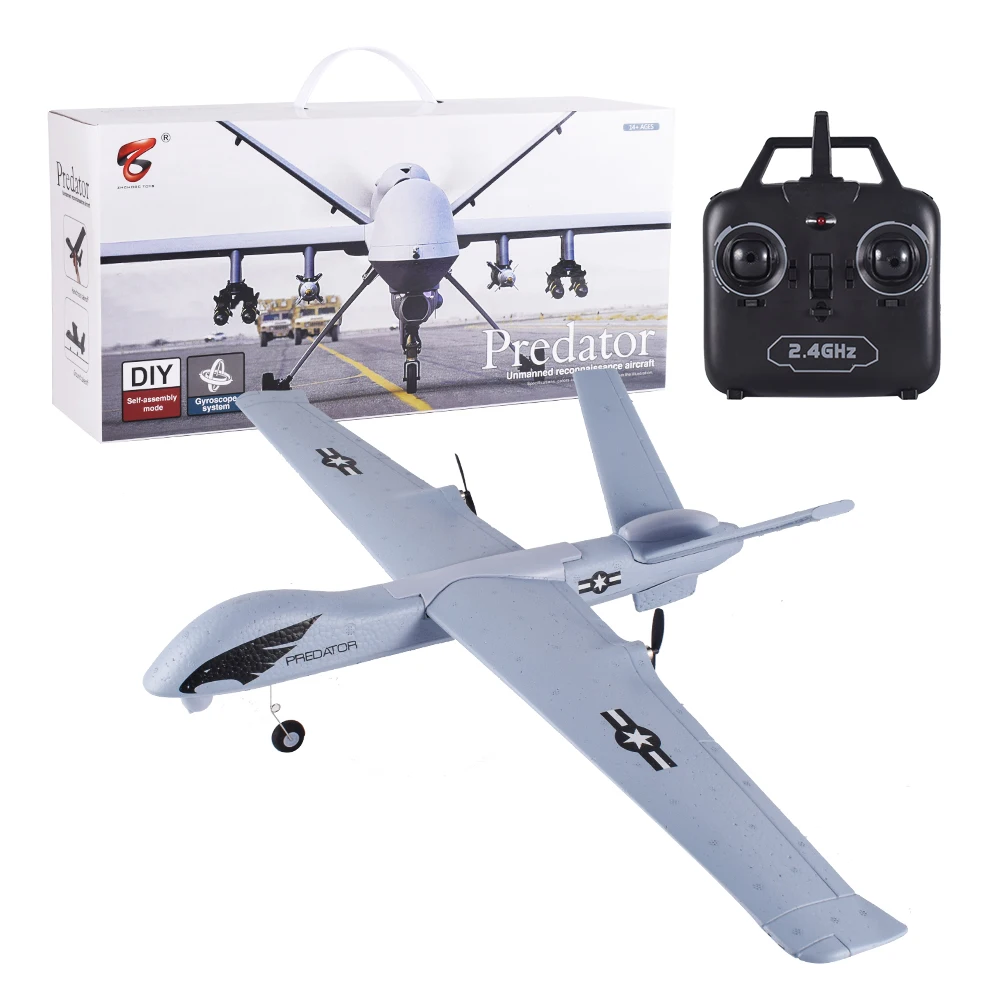 Z51 Predator RC Glider 2.4G 2CH EPP Foam RC Plane With LED Light Fixed Wingspan RC Aircraft Figher Toys  2CH 3CH