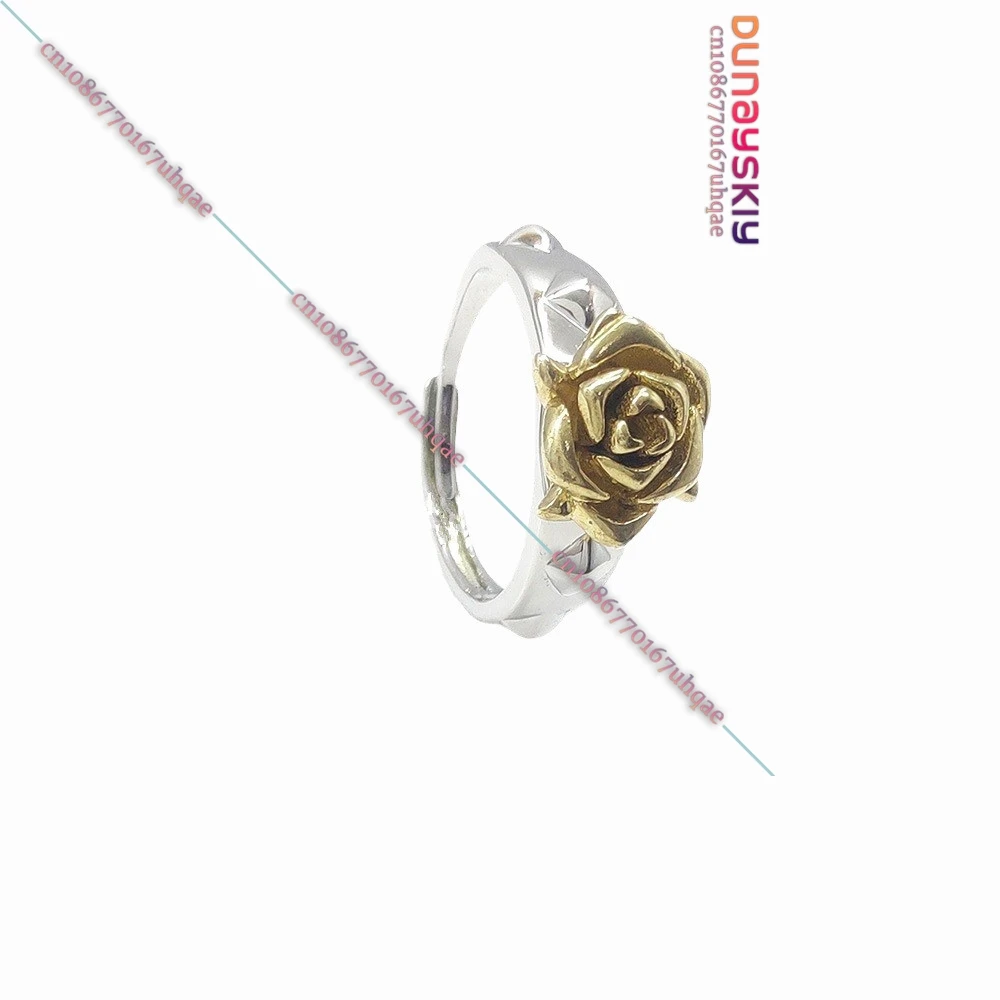 로젠 메이든 링 머큐리 램프 신쿠 코스프레 소품, 레트로 3D 장미 손가락 반지, 쥬얼리 라이너 루빈 의상, 애니메이션 소품 부품