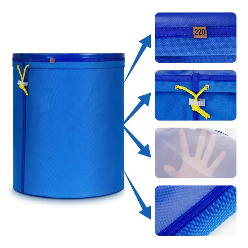 AEE4-5Pcs 5 Gallon Filter Bag Oxford Cloth For Bucket,Reusable Household Food Filter Bag For Hydroponics, Gardening,Juice