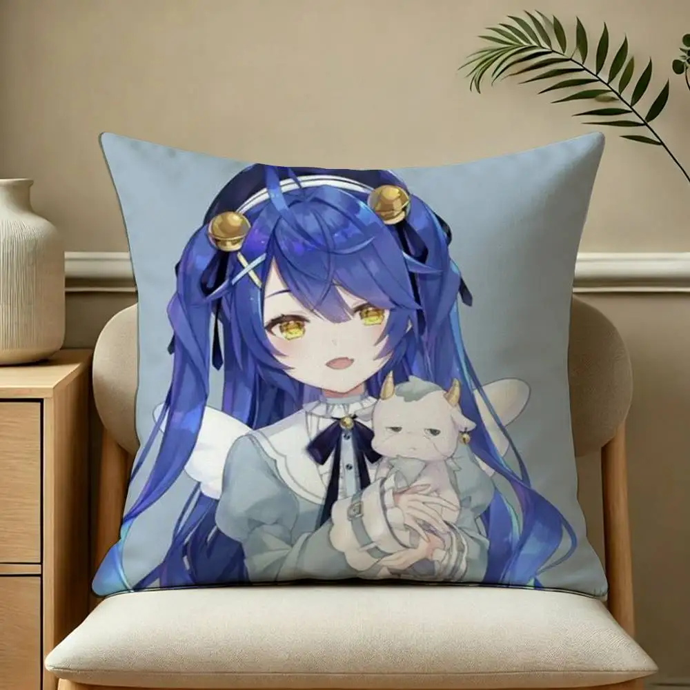 The VTuber A-Amamiya Kokoro Square Double-Sided printed Pillow Case Bedroom Bedside Pillow Sofa Cushion Cover