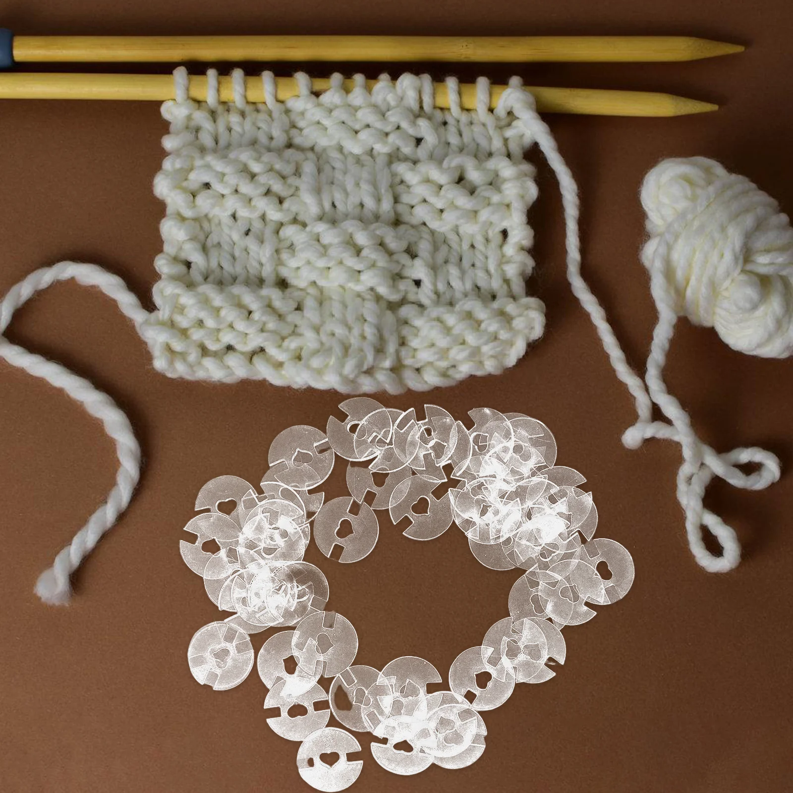 

50 Pcs Knitted Hat Tools Detachable Pom Poms for Hats Diy Buttons Cap Decoration Beanie Flat Round