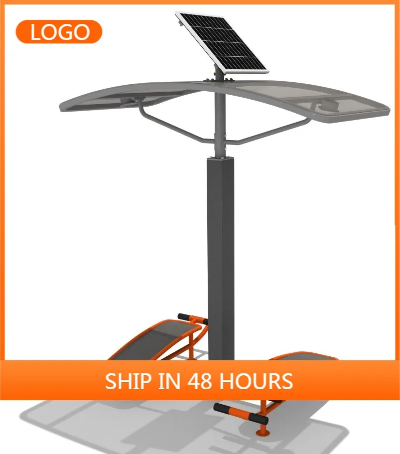 Solar-Powered Steel Abdominal Board Trainer Outdoor Fitness Equipment