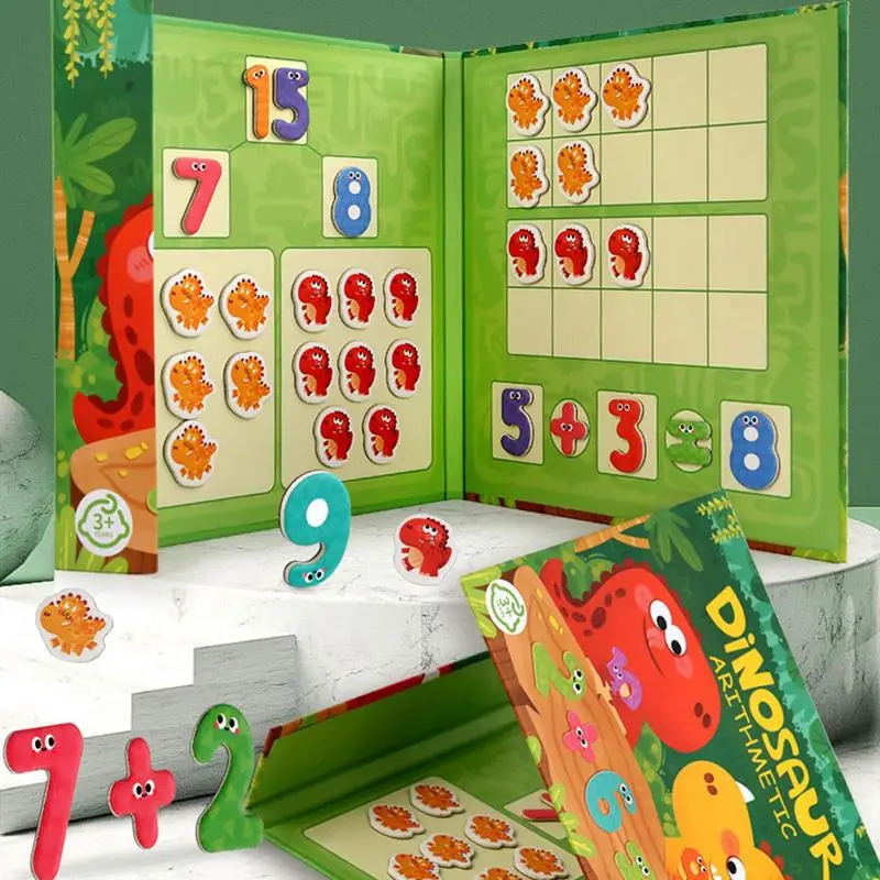 Kids Magnetische Boek Leren Wiskunde Speelgoed Dinosaurus Math Boek Set Parochie Leermiddelen Leren Educatief Speelgoed