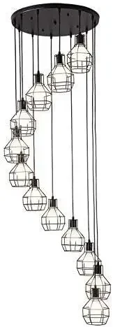 YECTSKI Light Chandelier Ceil Light Industrial Fixture Rustic Metal Caged Vintage Hang for Kitchen Room Bar Hotel/Black Lights