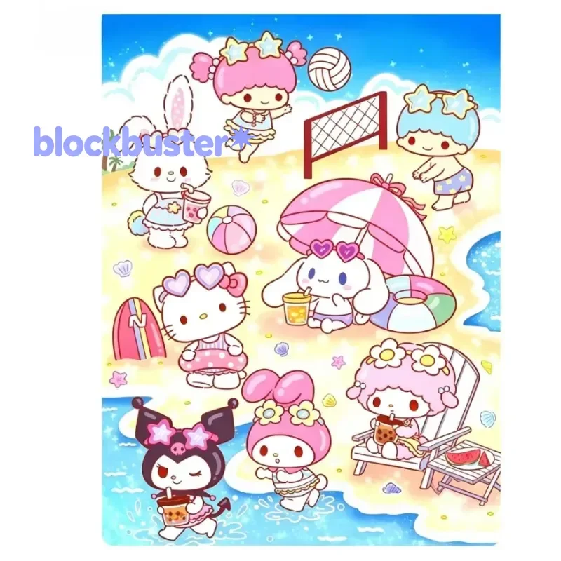 Pintura De Diamantes Sanrio, Tema De Playa De Verano, Vacaciones En La Costa, Mosaico Hecho A Mano, Obra De Arte Con Diamantes