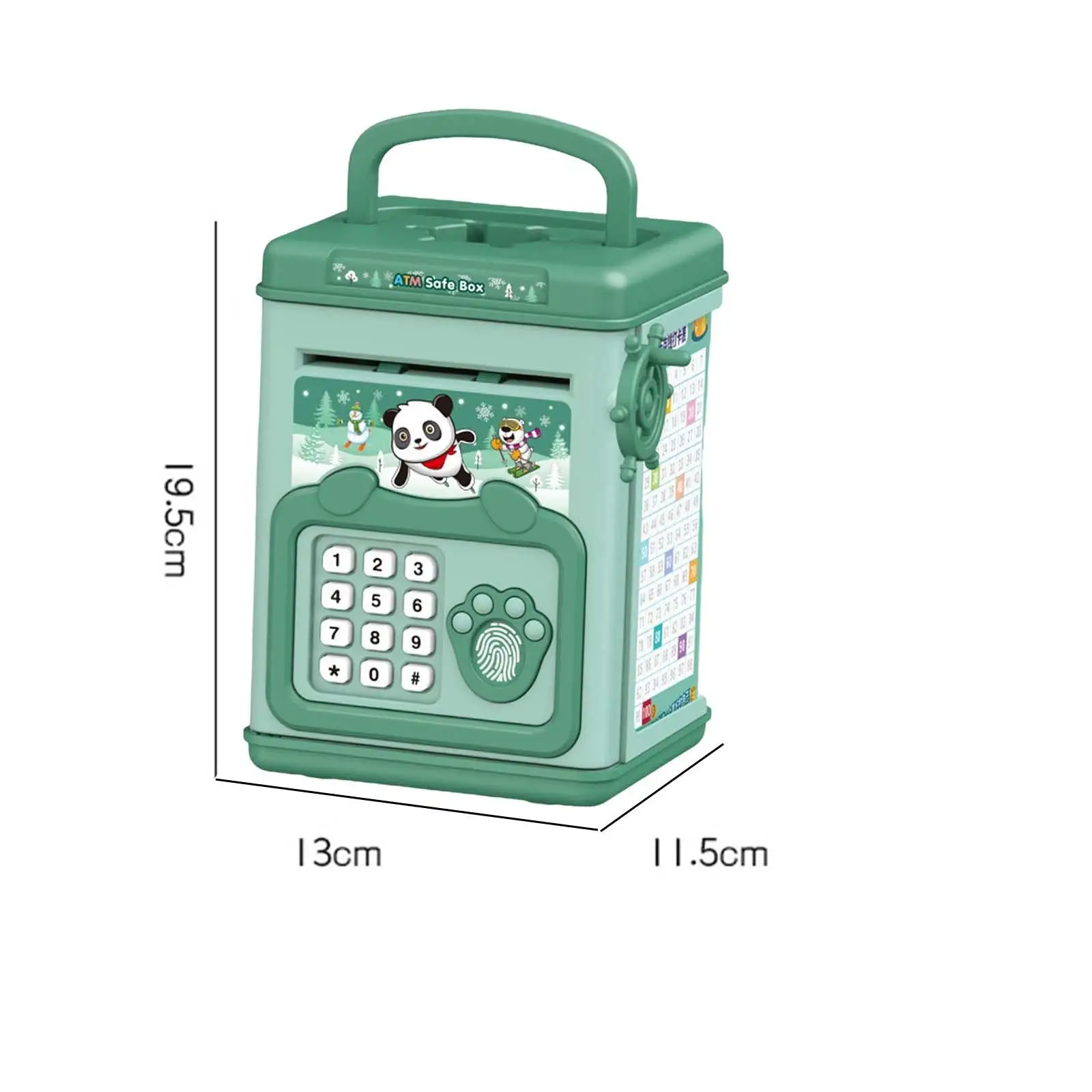 ATM Piggy Bank Password Electronic Money Storage Recognition PP Material Suitable Girls Gift Home Use