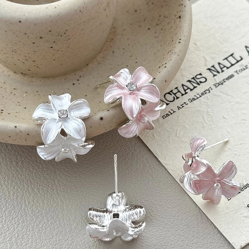 GANPUP Süße Niedliche Blütenblätter-Ohrstecker für Frauen Neue Mode Ohrpiercing-Schmuck Geschenk Party серьги женские – Detail 1