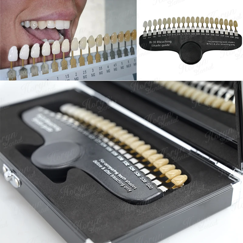 20 couleurs profession numérique blanchiment des dents Guide d'ombre comparateur de couleur des dents en Denta