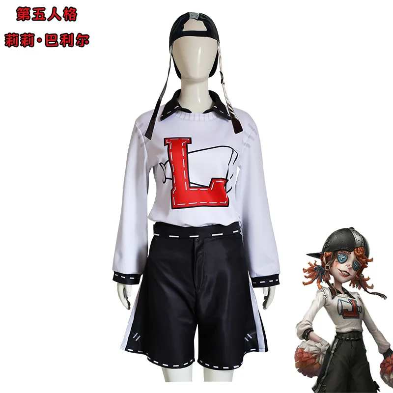 Lily Barriere Cheerleader Cosplay Game Identity ⅤCostume Wig Anime IDV Survivors Uniform Halloween Stage Performance Party Suit