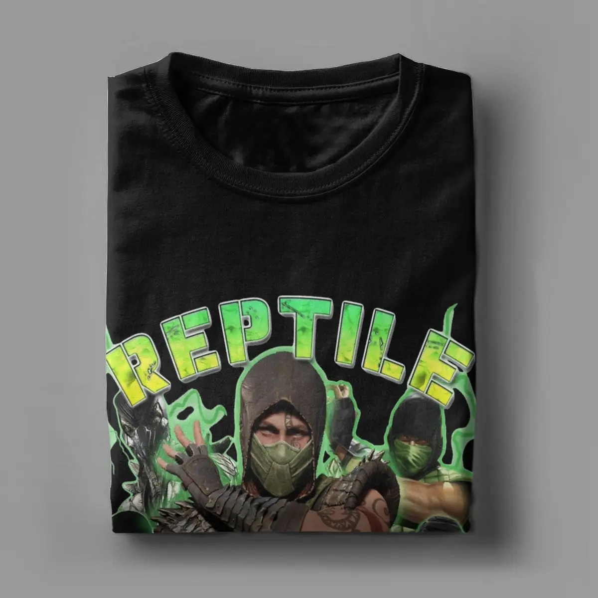 Men T-Shirt Mortal Kombat 1 Reptile Funny 100% Cotton Tee Shirt Short Sleeve T Shirts Round Collar Clothes Gift