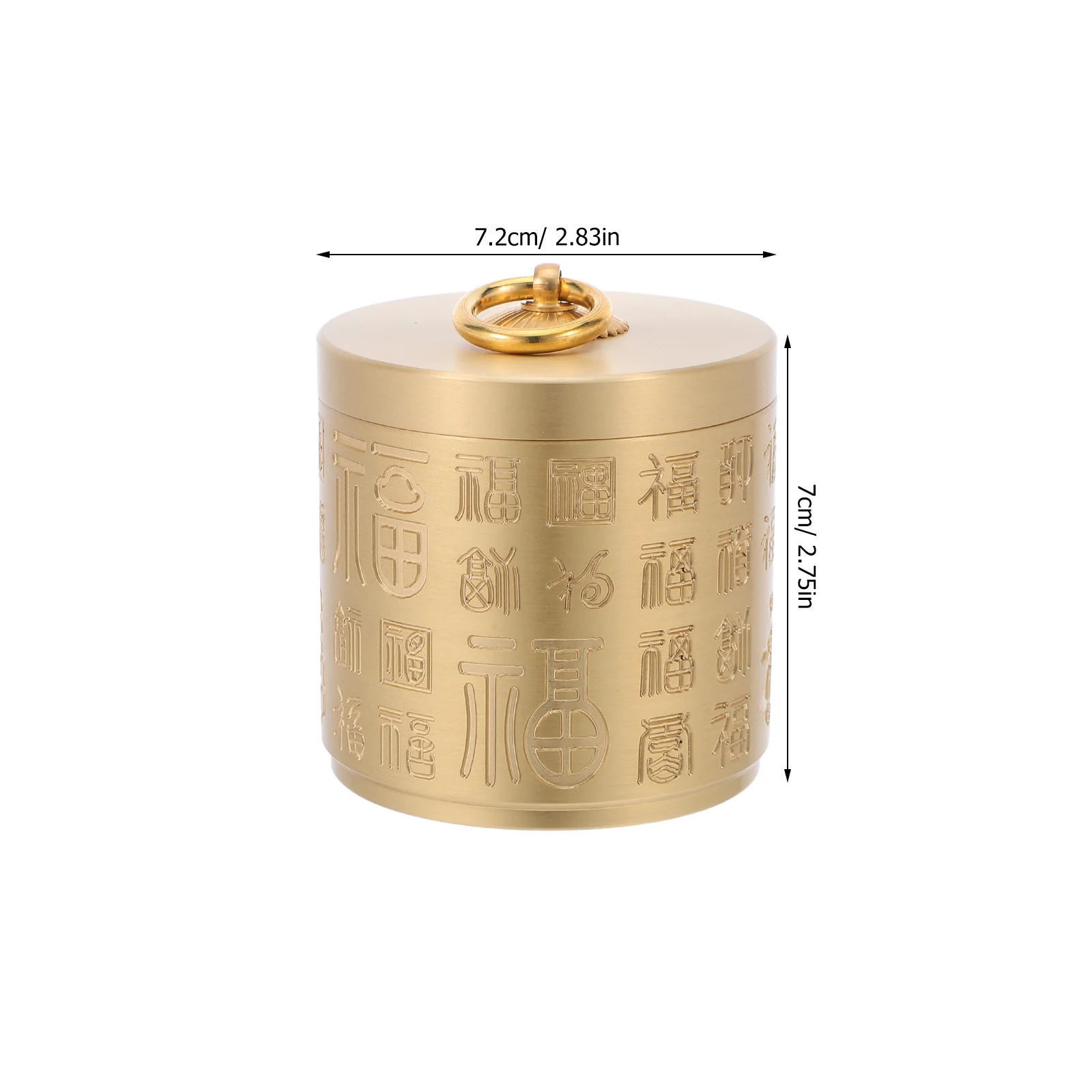 منفضة سجائر نحاسية عتيقة مستديرة مع غطاء حامل سيجارة معدني شديد التحمل للمنزل والمكتب والسيارة والحديقة والفناء وسطح المكتب ديكور المدخن #6