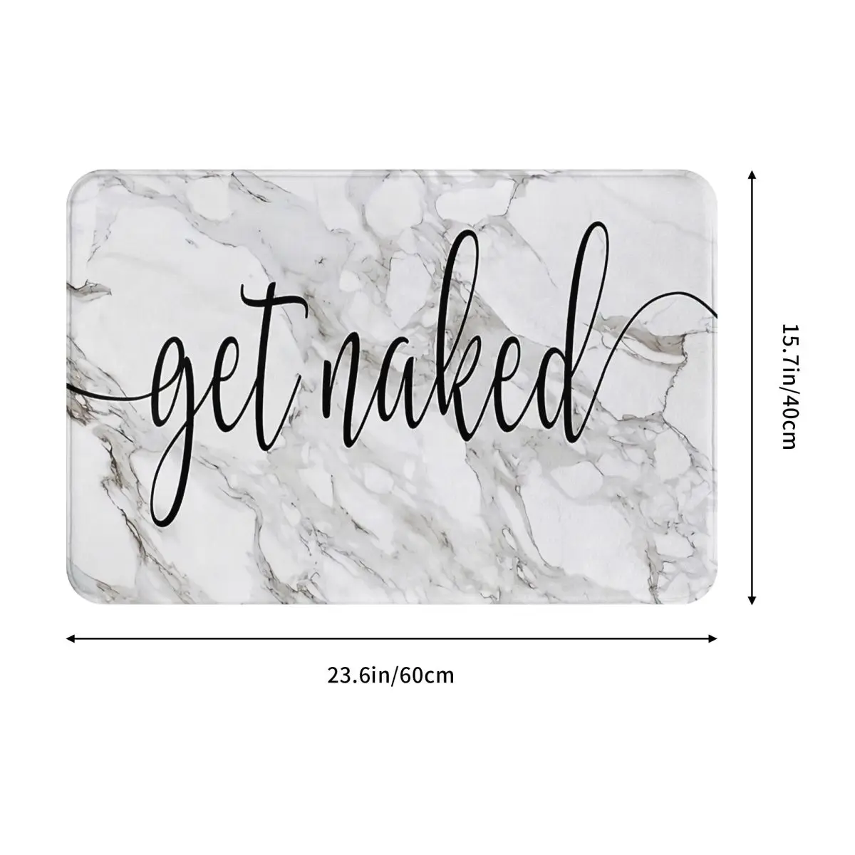 Get Naked Bathroom Non-Slip Carpet Grey Marble Minimalist Flannel Mat Welcome Doormat Floor Decoration Rug