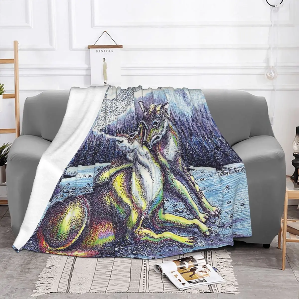 Wolf Cruel Rage Looking Dignified And Strong Blankets Coral Fleece Plush Decoration Bedroom Bedding Couch Bedspread