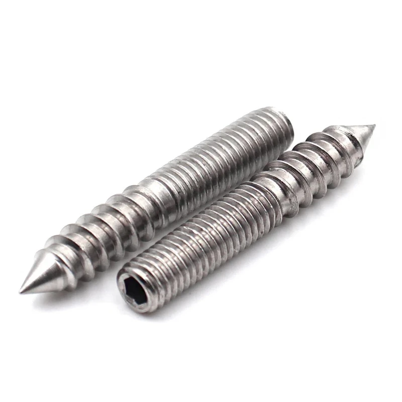 M4 M6 M8 M10 Double Ended Wood Screws  Stainless Steel Hanger Bolt Self Tapping Thread Rod Stud for Furniture Table Leg Cabinet