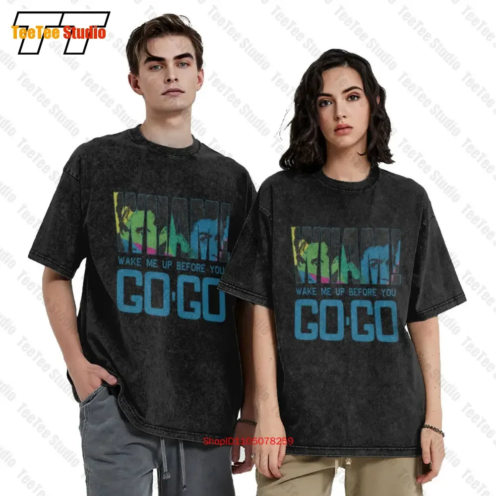 Wham Wake Me Up Before You Go Go Pop Music Concert Vintage Oversized T-Shirt W85S