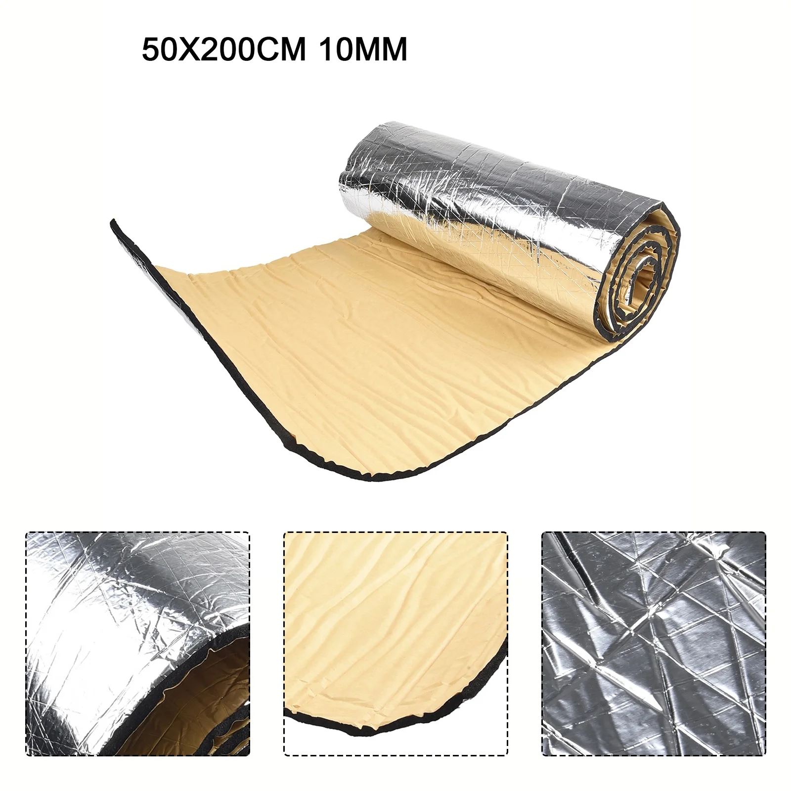 

1 рулон пенопластового коврика, 2 метра, тепловая резина, серебро, 10 мм, звукоизоляция автомобиля, теплоизоляция, влагостойкая