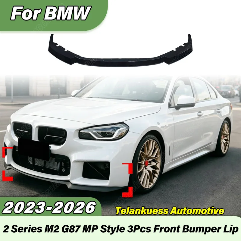 

For BMW 2 Series M2 G87 2023 2024 2025 2026 Car MP Style Front Bumper Lip Sports Racing Front Chin Spoiler Body Modification Kit