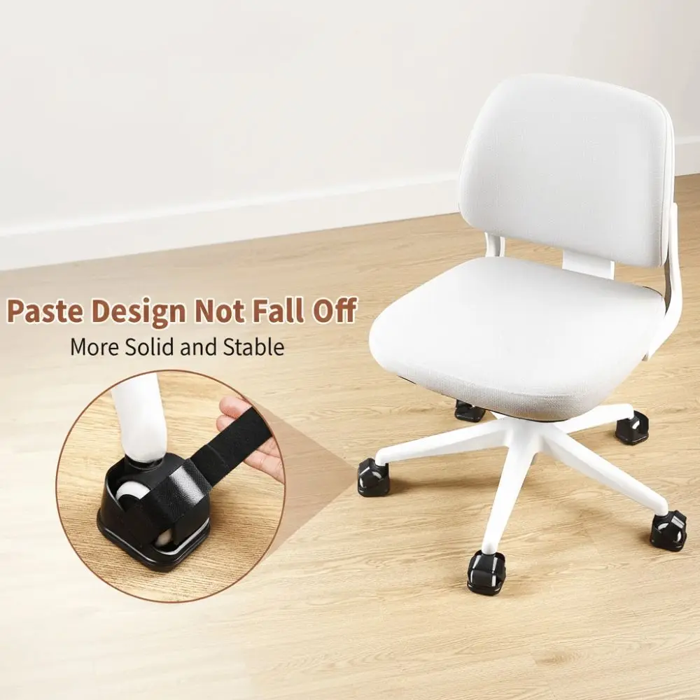 

5pcs Felt Base Soft Felt Bottom Furniture Pads Heavy Duty Straps Design Roller Pads Quiet Anti-Aging Floor Guards Quiet Movement