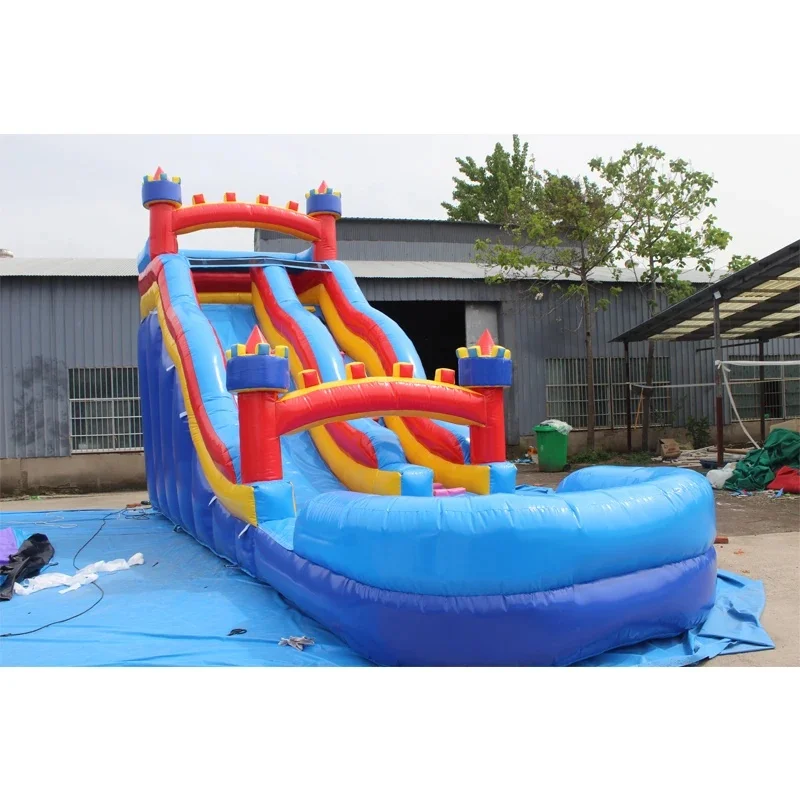 Durable and Sturdy Outdoor Commercial Inflatable Slides, Ideal for Amusement Parks and Rental Locations.