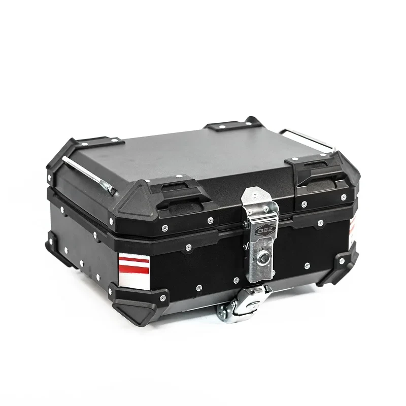 F2 Moto 22L Black High Quality Waterproof Delivery Metal Tail Boxes Small Aluminum Alloy Motorcycle Top Box