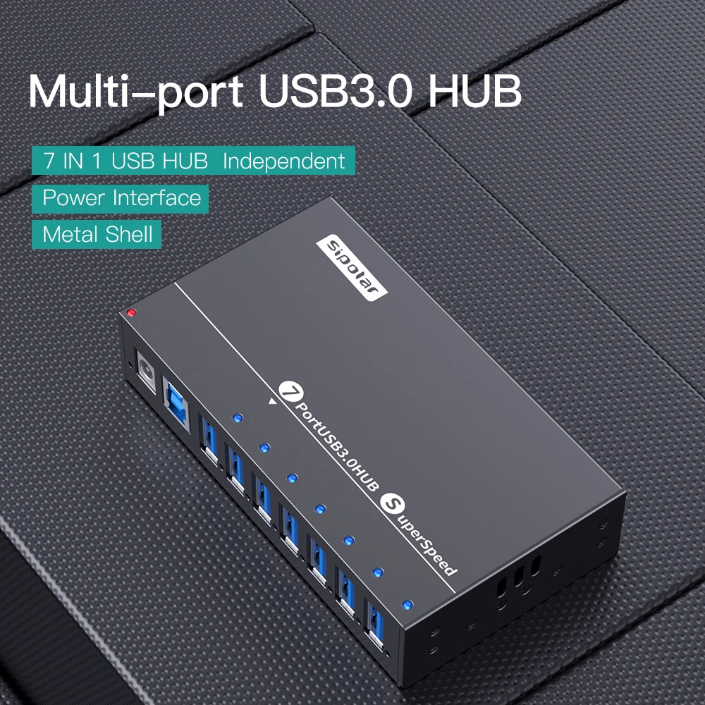 A-173 Sipolar 7 Port Usb Hub 36W  Fast Charging Hub for Refurbished  Phone  Usb 3.0 Hub