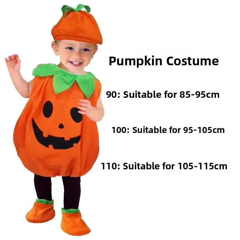 زي هالوين للأطفال الأكثر مبيعًا، ملابس على شكل يقطين للعروض التنكرية، أزياء للأولاد والبنات للعروض المسرحية #1