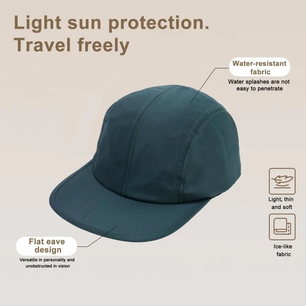 اليابانية رقيقة الصيف في الهواء الطلق واقية من الشمس التجفيف السريع قبعة بيسبول الرجال قصيرة بلون ضوء مجلس قبعة بيسبول