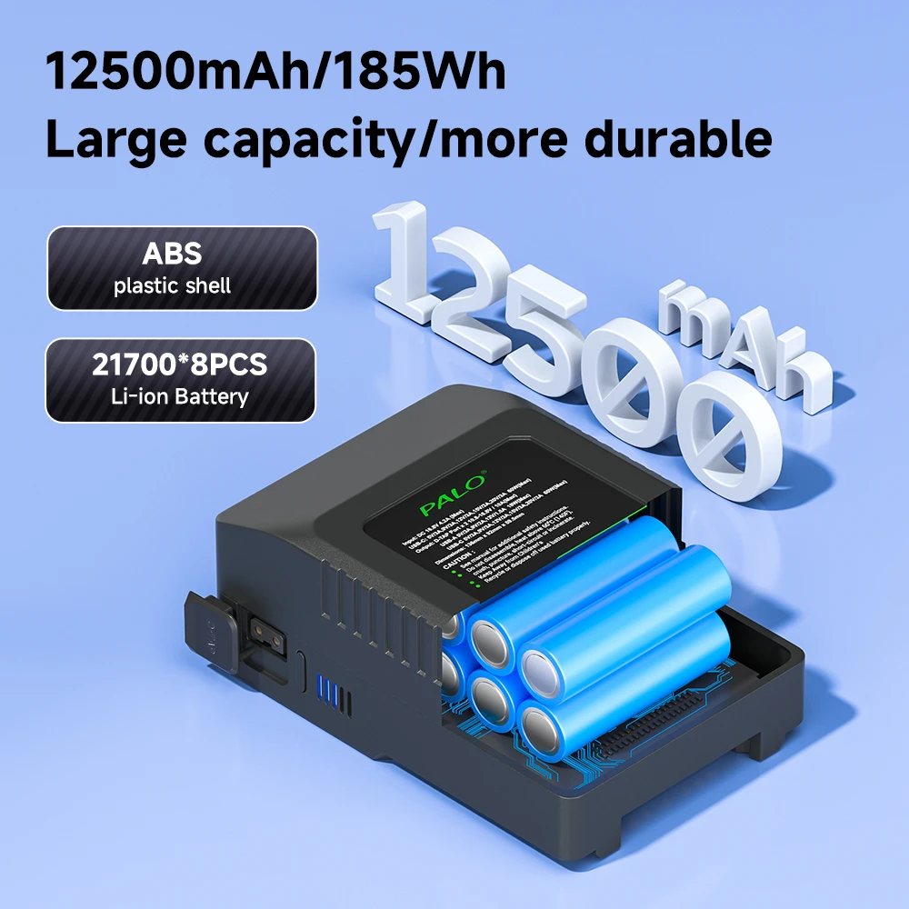 PALO Mini V Mount Battery BP-95/99/185/199 V Lock Batteries BP Portable Bateria for Sony Camcorder Camera Video Light Blackmagic