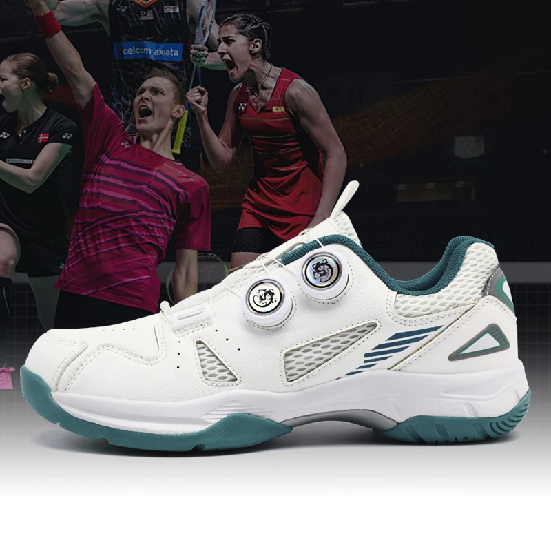 

2025 New Men Badminton Sneakers Breathable Badminton Footwear Non Slip Badminton Training Shoes Quick Lacing Outdoor Sneakers