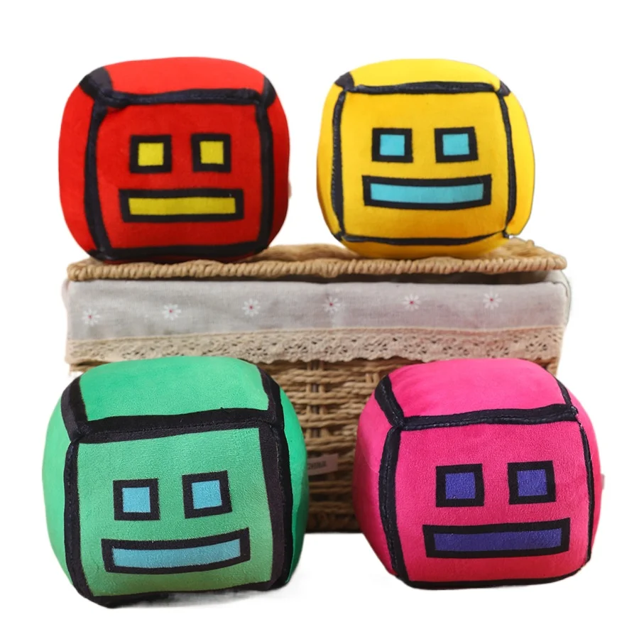 New geometry dash plush toy.Plush dolls are soft but not easily deformed.Room decoration.Holiday gifts birthday gift