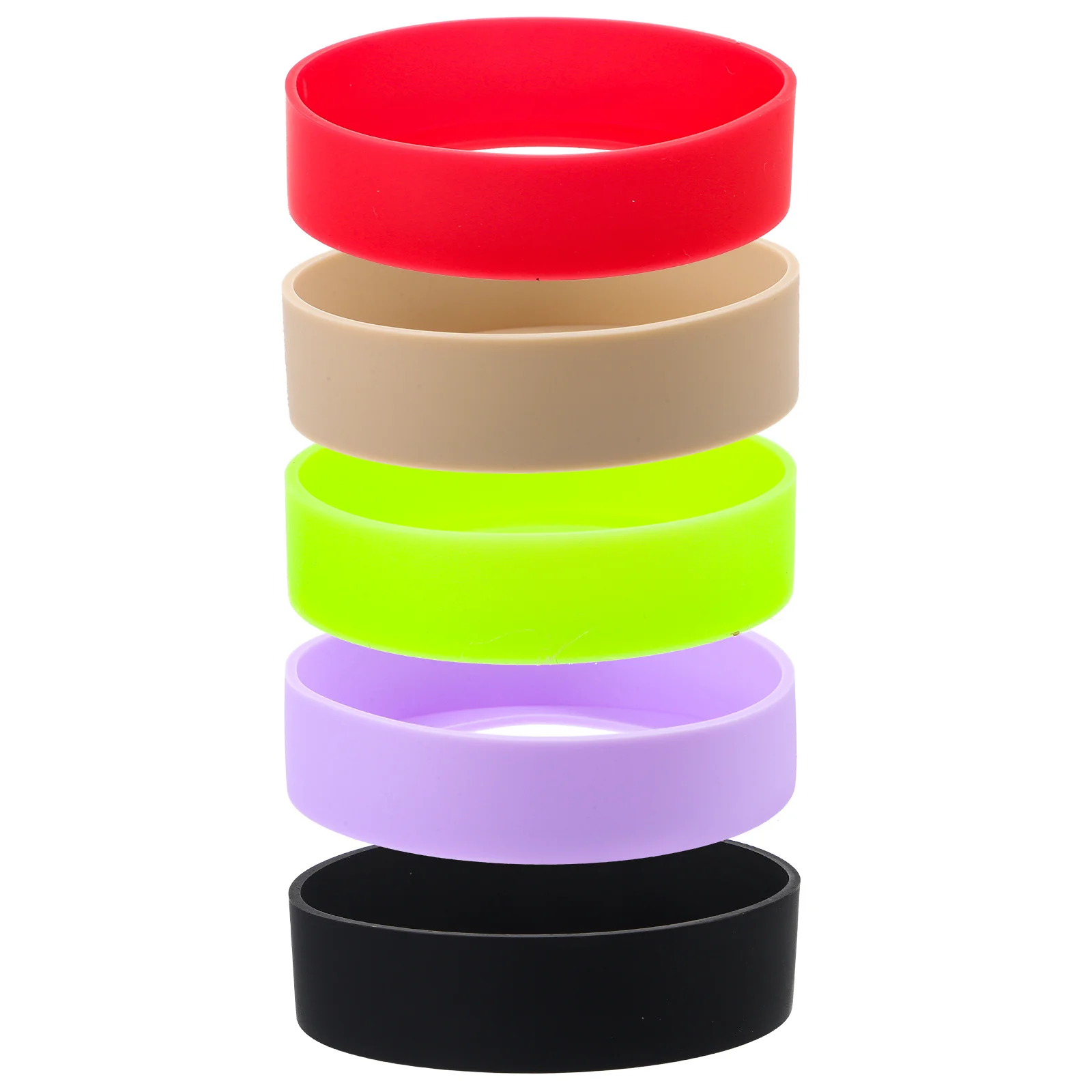 

5Pcs Silicone Water Bottle Sleeve Bottom Protector Reusable Anti-Slip Bottle Boot Cover Bottles Boots Glass Cup Bottom Cover