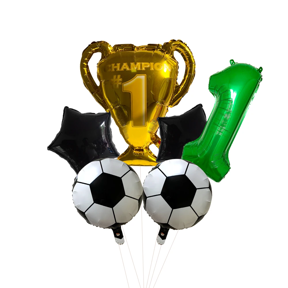 32inch Green Digit Number Globos Football Helium Balloons Trophy Balloon Children's Gifts Birthday Party Decorations Kids