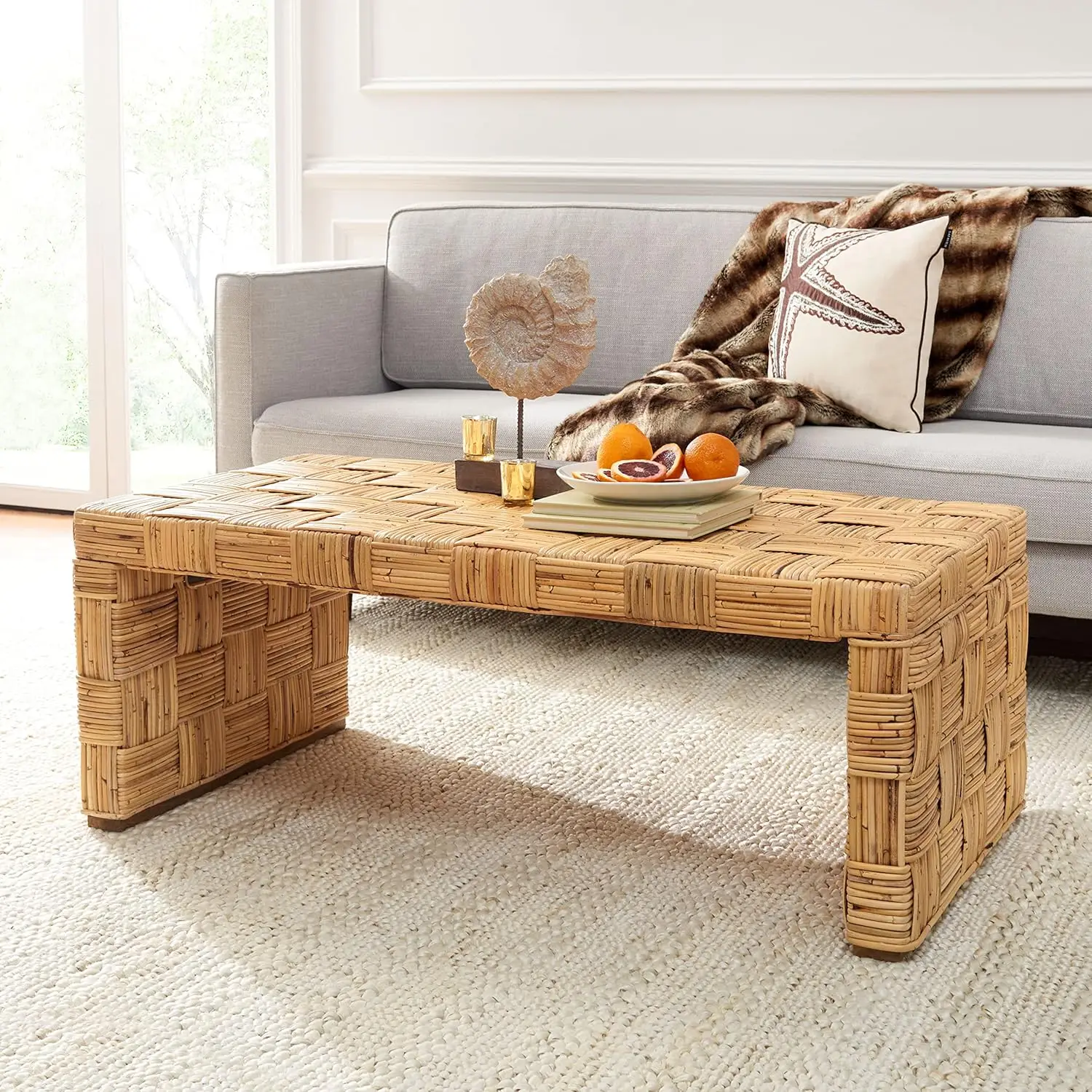 Home Collection Wik6503 Table, Ey Natural/Kubu
