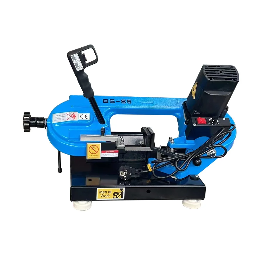LYBS-85 Metal Band Saw Machine, Max 85mm Cutting Diameter Portable Bandsaw for Stainless Steel Aluminum Alloy