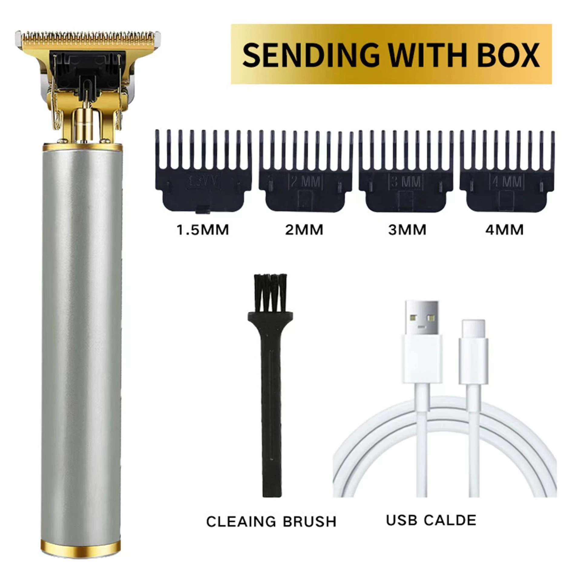 Elektrische Haarschneidemaschine Vintage T9 Clipper Haar wiederaufladbar Mann Rasierer Trimmer für Herren Friseur professioneller Haarschneider – Detail 15