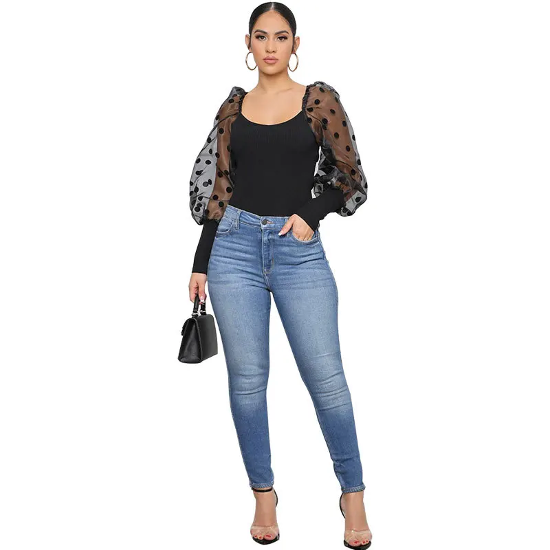 T-shirt à manches longues pour femmes, coupe cintrée, pour filles chaudes, confortable, respirant, décontracté, en mélange de coton, 863