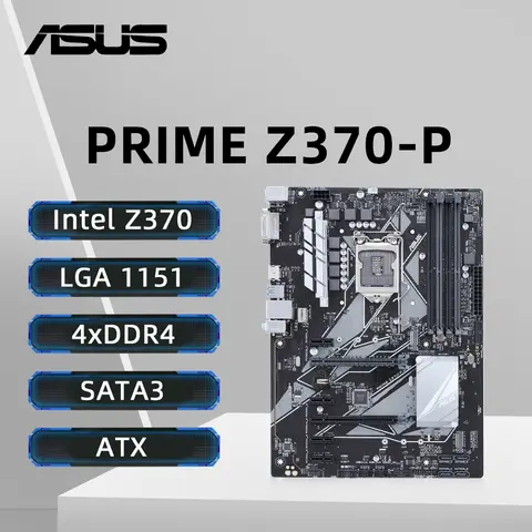 ASUS PRIME Z370-P Supporto scheda madre i9-9900KF i7-9700K i5-9600 CPU LGA1151 4×DDR4 DIMM 64GB 4xM.2 NVME Intel Z370 Scheda madre