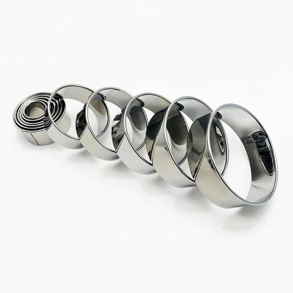 

11/12pcs Stainless Steel Biscuit Mold 11/12PCS Set Dumplings Skin Mold Dough Cutter Round Shape Cookie Cutter Pastry Making