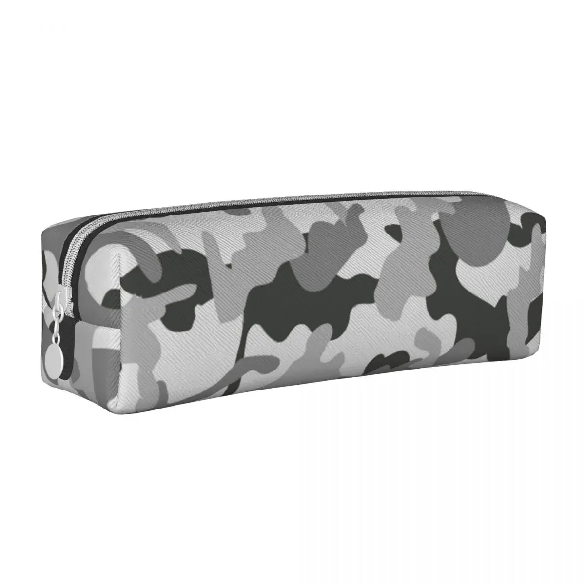 Fun Camouflage  Grey Pattern Pencil Cases Army Camo Pencilcases Pen Box Kids Large Storage Bag Office Zipper Stationery