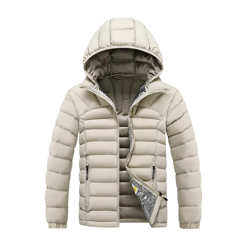 Autumn Winter New Detachable Lightweight Warm Skin Friendly Quilted Jacket Simple Versatile Hooded Casual Coat For Outdoor Daily