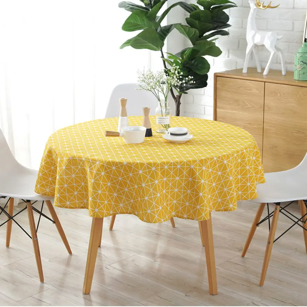 Полиэстер, хлопок, скатерть для журнального столика, скатерть для столовой, ресторана, круглый коврик для стола