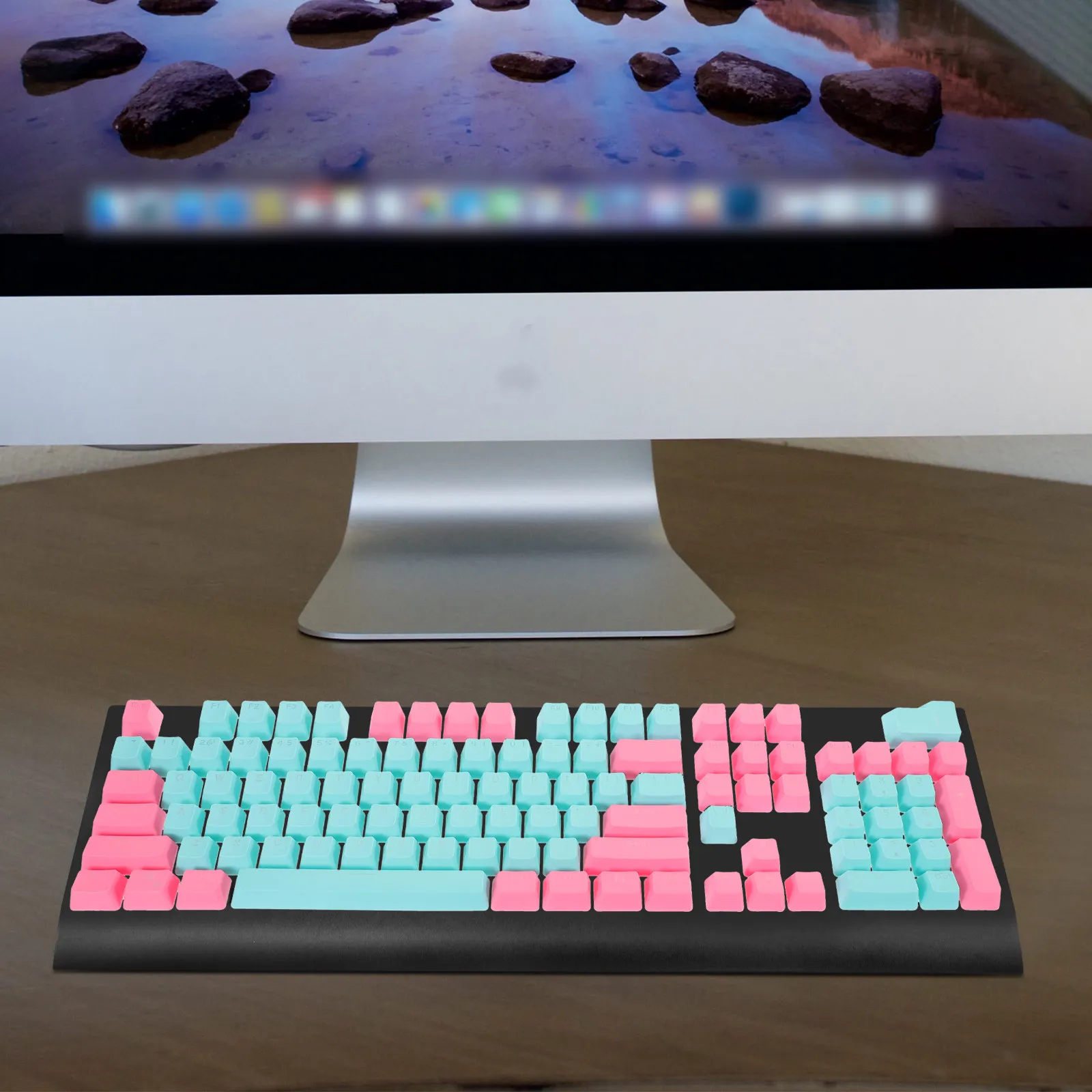 

1 set Pbt Keycaps Premium Replacement Keys For Mechanical Keyboard Ergonomic Design No Paint Peeling Computer Peripherals